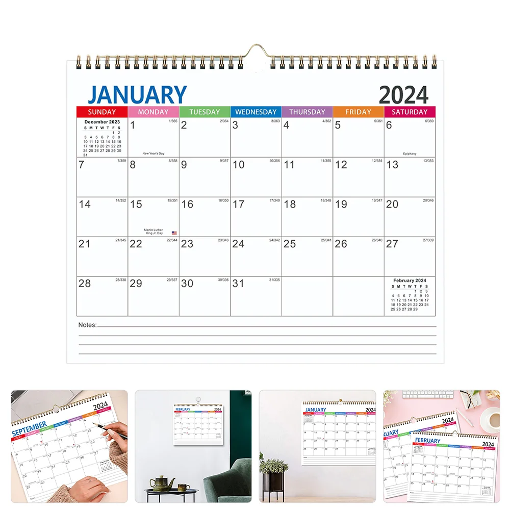 

English Calendar Monthly Wall Calendar Appointment Hanging Home 2025 Room Daily Use Office Desk Calendars