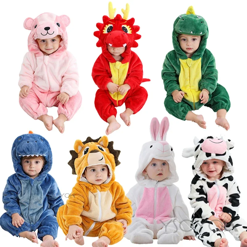 

Kigurumi Pajamas for Children Animal Panda Unicorn Tiger Onesie Kids Baby Jumpsuit Winter Costume Flannel for Girl Boy Ropa Bebe