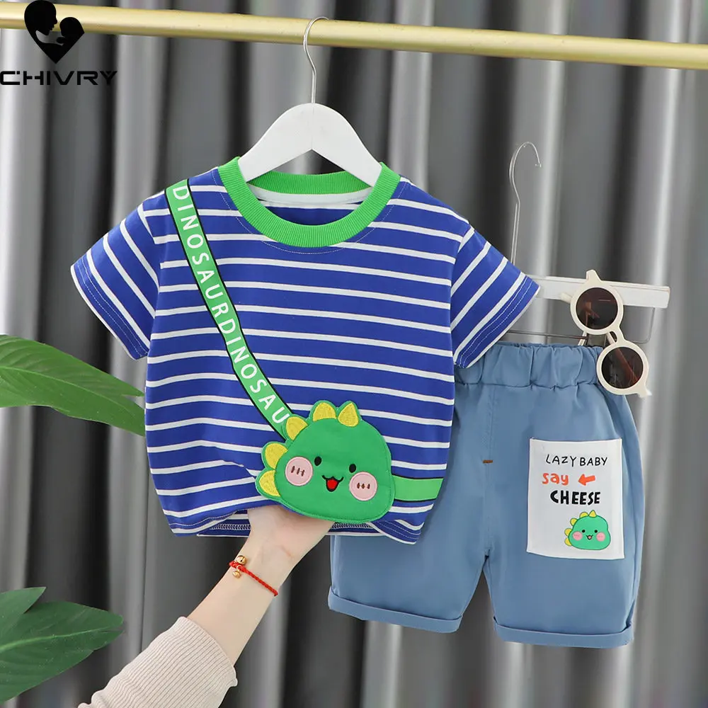 New Baby Boys Girls Summer Short Sleeve O-neck Cute Cartoon Animal Striped T-shirt Tops with Denim Shorts Toddler Clothing Sets
New Baby Boys Girls Summer Short Sleeve O-neck Cute Cartoon Animal Striped T-shirt Tops with Denim Shorts Toddler Clothing Sets