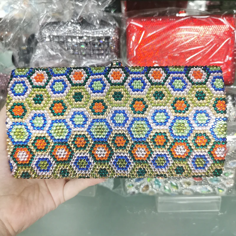 High Quality Green/Blue Multicolored Evening ClutchesWomen Little Crystal Wedding Dinner Handbags Phone Banquet Purse
High Quality Green/Blue Multicolored Evening ClutchesWomen Little Crystal Wedding Dinner Handbags Phone Banquet Purse