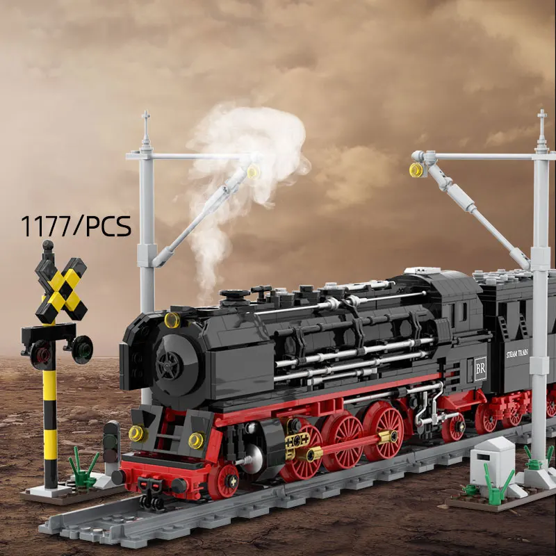 1177Pcs MOC City Technology Middle Ages Steam Train Transportation Model Toys Building Blocks Bricks Birthday Gifts Kid Children 1177Pcs MOC City Technology Middle Ages Steam Train Transportation Model Toys Building Blocks Bricks Birthday Gifts Kid Children