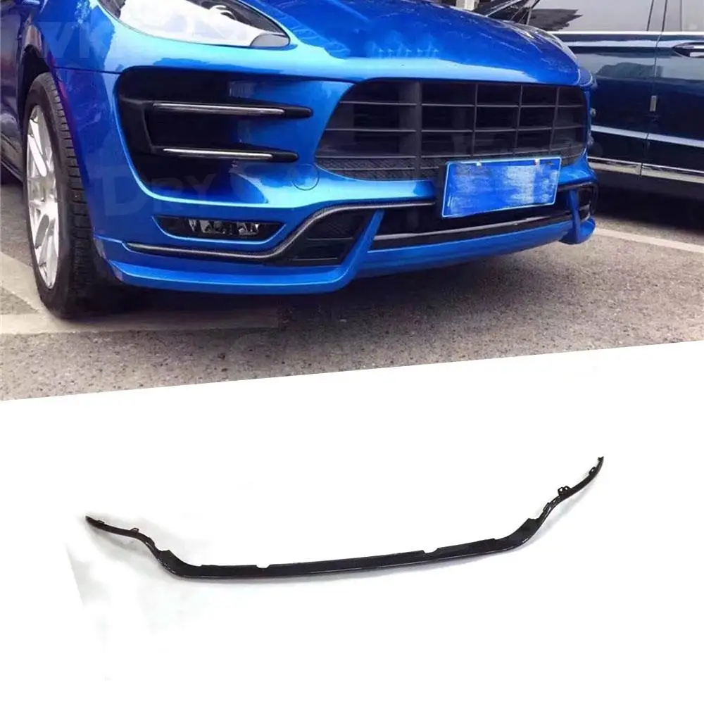 

Carbon Fiber Front Bumper Molding Canards Grill Trim Strip Cover For Porsche Macan Turbo 2014-2018 Car Styling