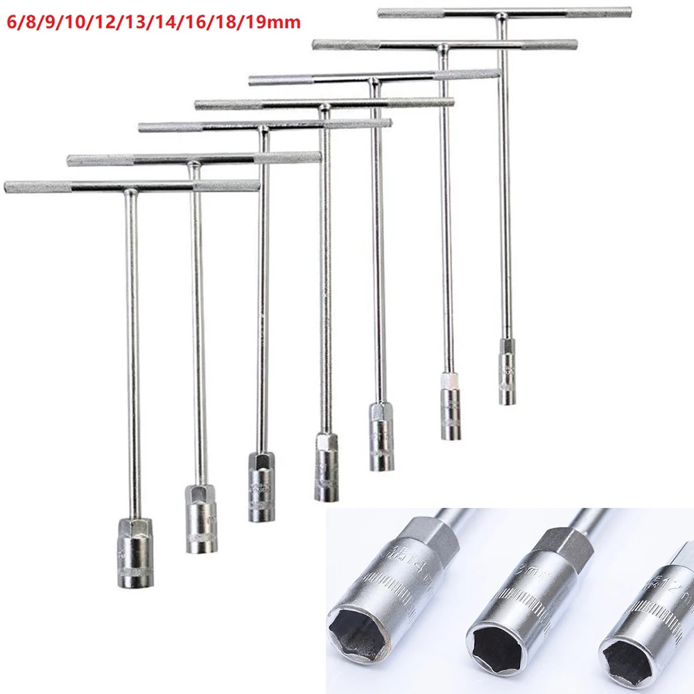 1pc T-type Socket Wrench 8 Sizes 6-19mm Metric T-handle Wrench Hexagonal Multifunctional Manual Detachable Repair Hand Tool
1pc T-type Socket Wrench 8 Sizes 6-19mm Metric T-handle Wrench Hexagonal Multifunctional Manual Detachable Repair Hand Tool