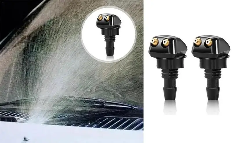 

Windshield Washer Nozzle Spray Jet Front Windshield Wiper Sprinkler Water Spout Outlet Washer Squirter Check Valve for Most Cars