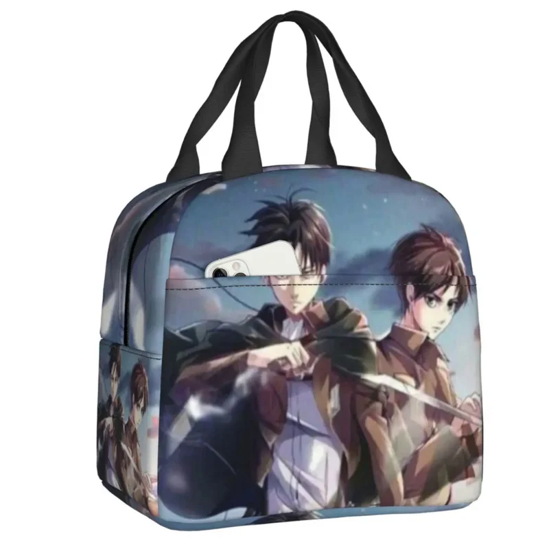 

Attack On Titan Insulated Lunch Bag for Work School Anime Manga Shingeki no Kyojin Portable Cooler Thermal Lunch Box Women Kids