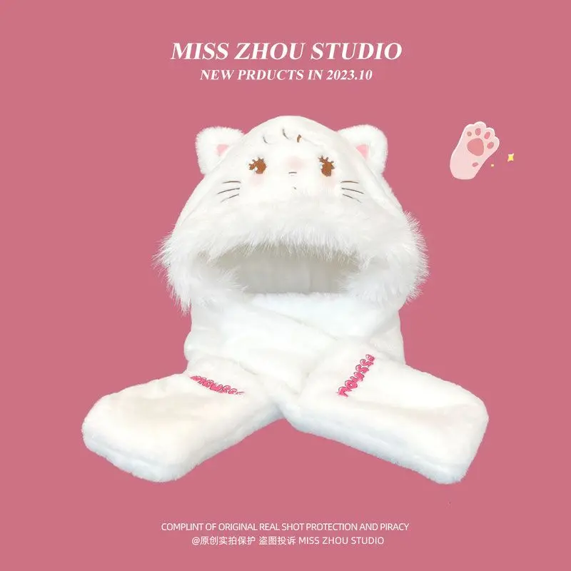 Cute Hello Kitty Anime Sanrio Plush Hat Scarf Gloves Winter Kawaii Cartoon Warm Ear Protection Cap Lovely Gifts for Kids
Cute Hello Kitty Anime Sanrio Plush Hat Scarf Gloves Winter Kawaii Cartoon Warm Ear Protection Cap Lovely Gifts for Kids