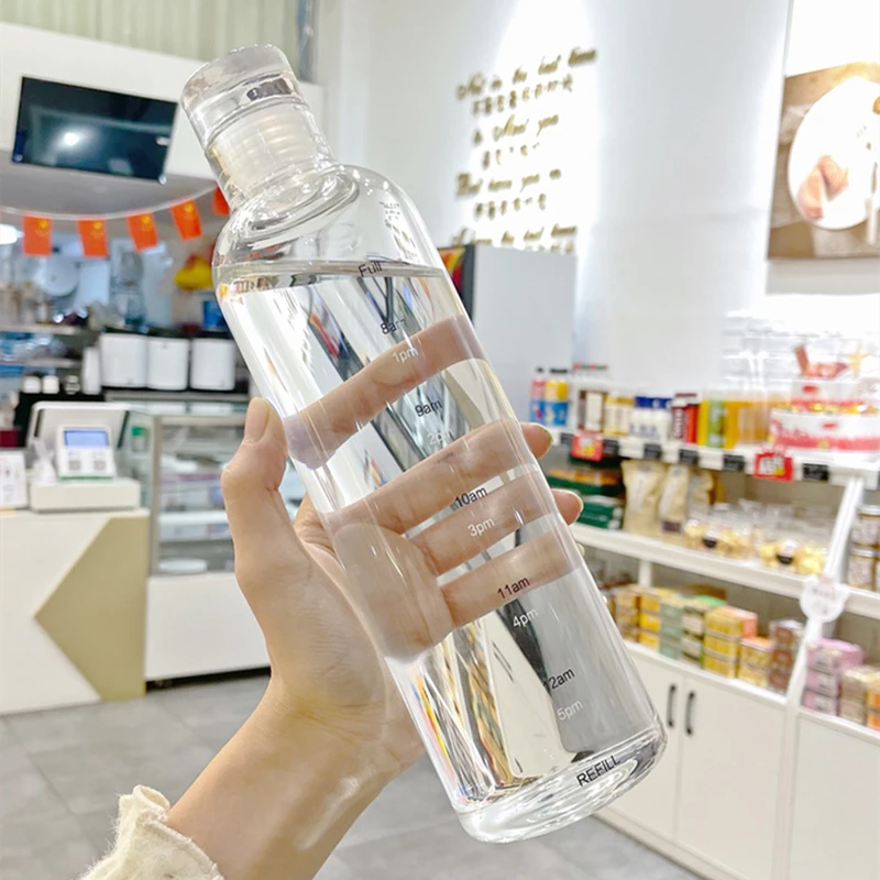 Glass Clear Water Bottle 500ml Sport Bottle with Time Marker&covers Leak-proof Milk Drink Cup Bicycle Sports Travel Glass Bottle
Glass Clear Water Bottle 500ml Sport Bottle with Time Marker&covers Leak-proof Milk Drink Cup Bicycle Sports Travel Glass Bottle