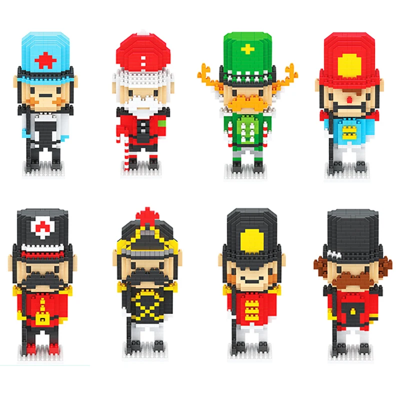

Christmas Nutcracker Building Blocks Creative King Soldier Figures Bricks Toy Funny Collectible Model Doll For Kids Xmas Gifts