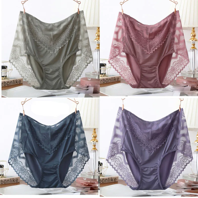 4PCS/Lot Plus Size Women Lingerie Sexy Hollow Out Summer Panties Soft Ice Silk Underwear Female Transparent Lace Briefs
4PCS/Lot Plus Size Women Lingerie Sexy Hollow Out Summer Panties Soft Ice Silk Underwear Female Transparent Lace Briefs