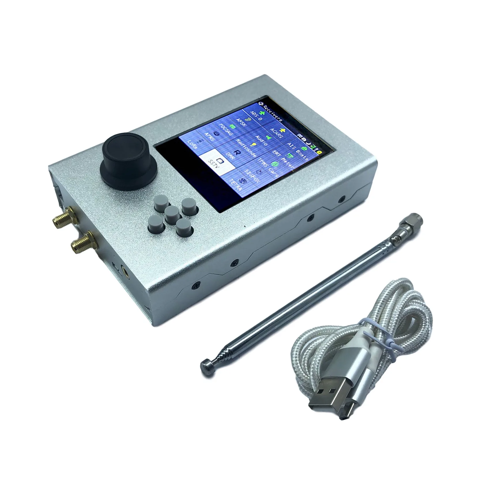 Для PortaPack H2 + HACKRF One SDR Radio 3,2 дюймов Touch корпус для ЖК-дисплея 1 МГц-6 ГГц полнофункциональный радиоприемник серебристый 
Для PortaPack H2 + HACKRF One SDR Radio 3,2 дюймов Touch корпус для ЖК-дисплея 1 МГц-6 ГГц полнофункциональный радиоприемник серебристый