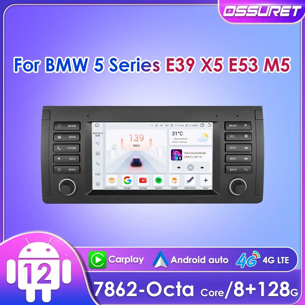 

7Inch Octa Core 7862 2Din Car Multimedia for BMW 5 Serie E39 X5 E53 M5 1995 - 2003 2004 2005 2006 Carplay Android Auto SWC RDS