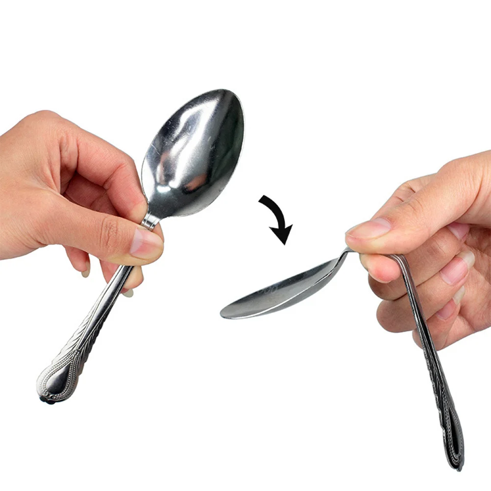 

Metal Bending Spoon Tricks Props: Effect Magics Gimmicks Magician Mind Prop 2pcs Novelty Funny Party Favor Gift