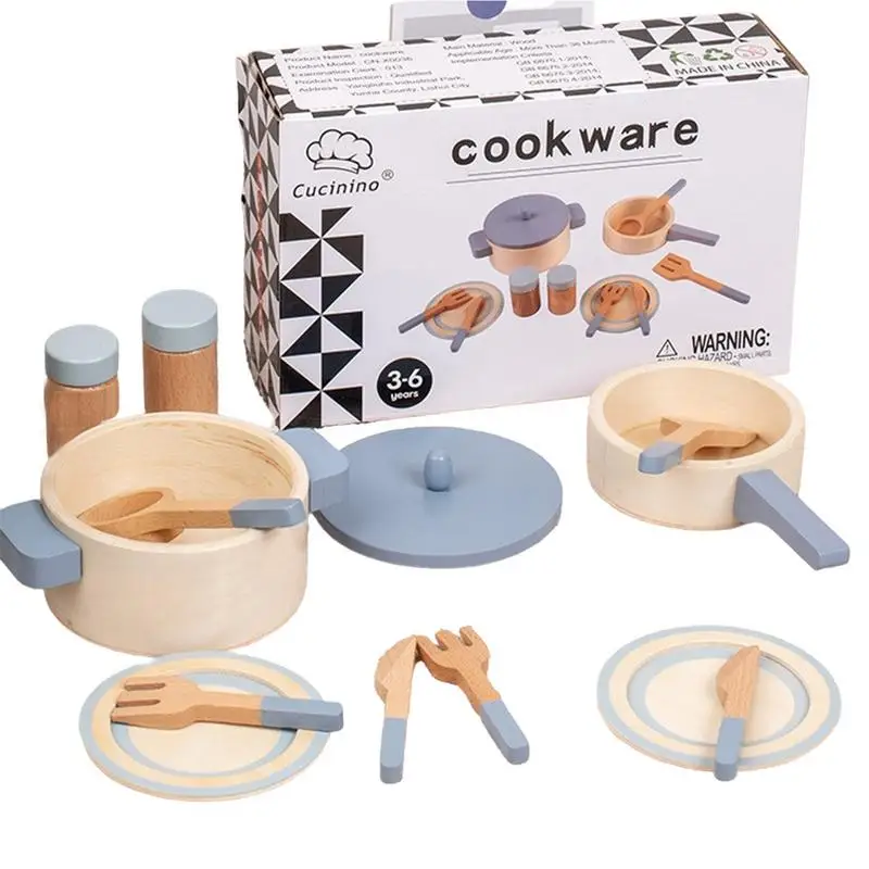 Wooden Tableware Toy Set Children's Simulation Kitchen Cooking Utensils Toy Montessori Educational Birthday Gift for Toddlers
Wooden Tableware Toy Set Children's Simulation Kitchen Cooking Utensils Toy Montessori Educational Birthday Gift for Toddlers