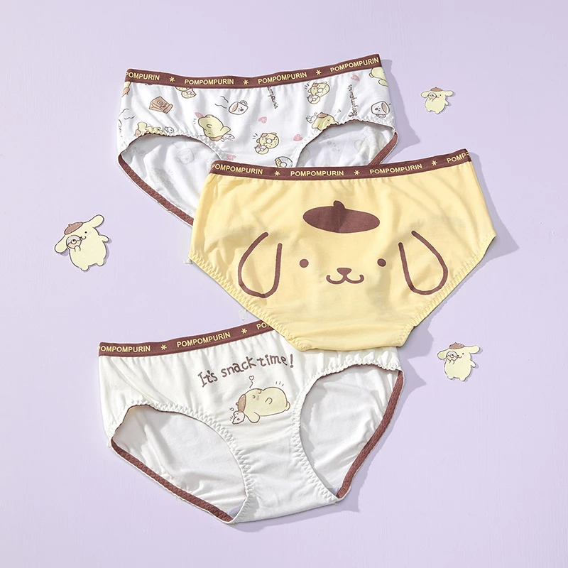 3pcs/set Sanrios Pompom Purins Co branded underwear Women's summer thin shorts girl triangle pants Comfortable and breathable
3pcs/set Sanrios Pompom Purins Co branded underwear Women's summer thin shorts girl triangle pants Comfortable and breathable