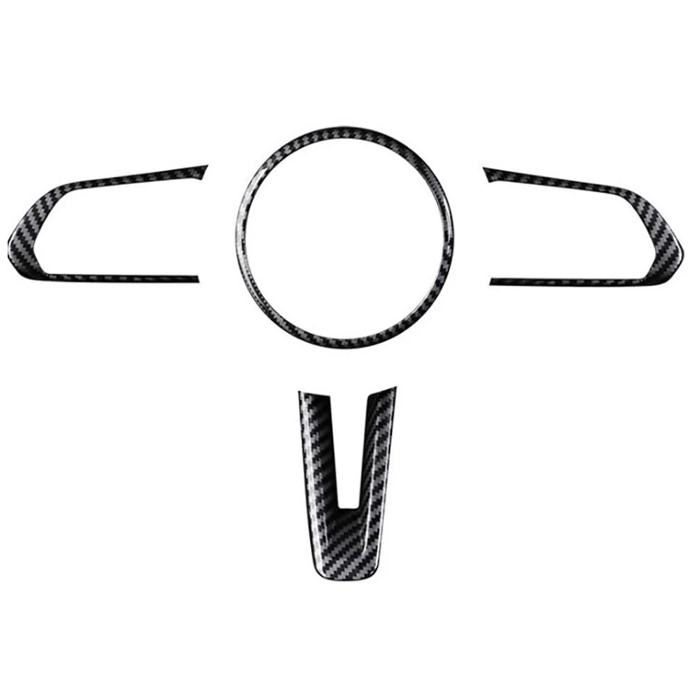 

Каркасная крышка рулевого колеса из углеродного волокна, аксессуары для интерьера автомобиля для Mazda 3 Cx-30 2019, 2020,4 шт.