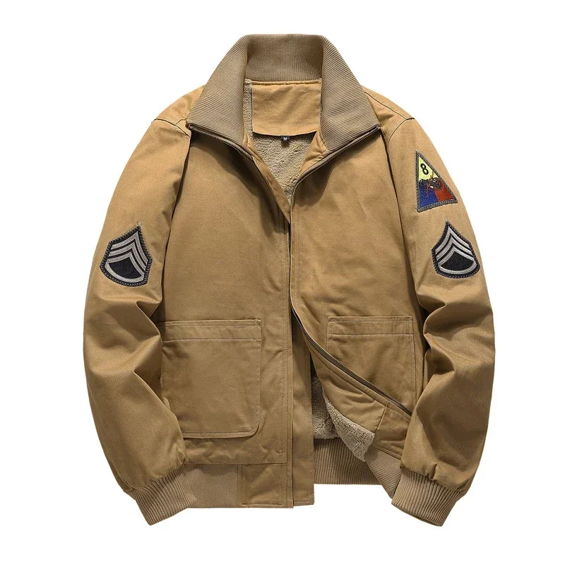 

Military Winter Bomber Jacket Men Windbreaker Thick Armband Mens Jackets Outdoor Coats Male Chaqueta Hombre Plus Size M-6XL
