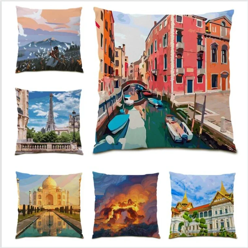 City Oil Painting Throw Pillow Covers Bed 45x45 Decoration Home Living Room Decoration Cushion Cover 45x45 Landscape Print E1158
City Oil Painting Throw Pillow Covers Bed 45x45 Decoration Home Living Room Decoration Cushion Cover 45x45 Landscape Print E1158