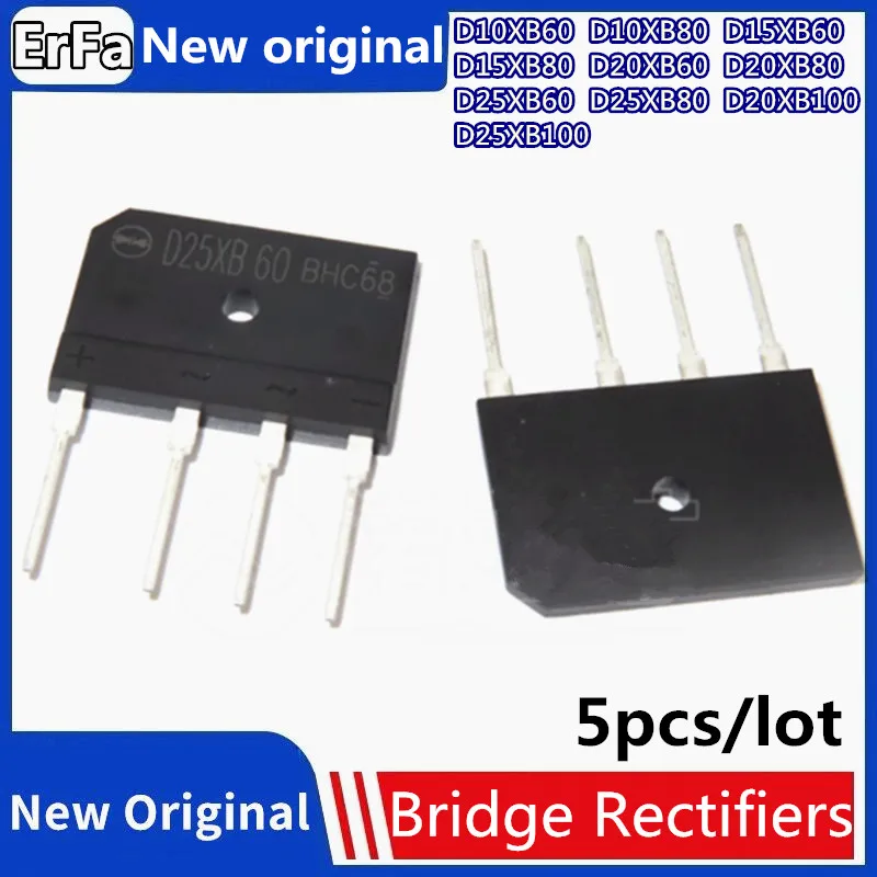 5pcs D10XB60 D25XB60 D25XB100 D15XB60 D25XB80 D15XB80 D20XB60 D20XB100 D20XB80 Bridge Rectifiers ZIP-4
5pcs D10XB60 D25XB60 D25XB100 D15XB60 D25XB80 D15XB80 D20XB60 D20XB100 D20XB80 Bridge Rectifiers ZIP-4