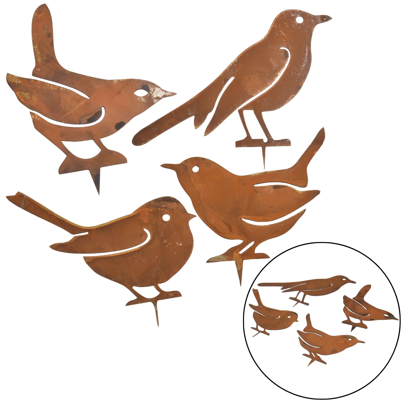 4pcs/set Rusty Metal Bird Ornament Iron Crafts Bird Shaped Art Silhouette Sculpture Outdoor Garden Fence Decoration
4pcs/set Rusty Metal Bird Ornament Iron Crafts Bird Shaped Art Silhouette Sculpture Outdoor Garden Fence Decoration