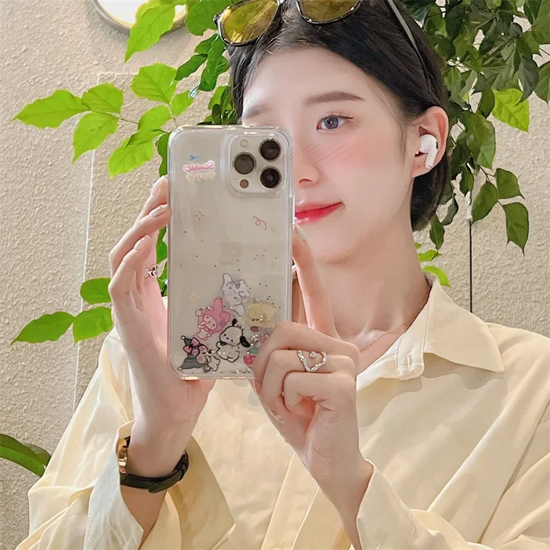 Kawaii Sanrio Hello Kitty Kuromi Quicksand Phone Case For iPhone 15 14 13 12 11 Pro Max XR XS MAX X 8 Plus Girl Anti-drop Cover
Kawaii Sanrio Hello Kitty Kuromi Quicksand Phone Case For iPhone 15 14 13 12 11 Pro Max XR XS MAX X 8 Plus Girl Anti-drop Cover