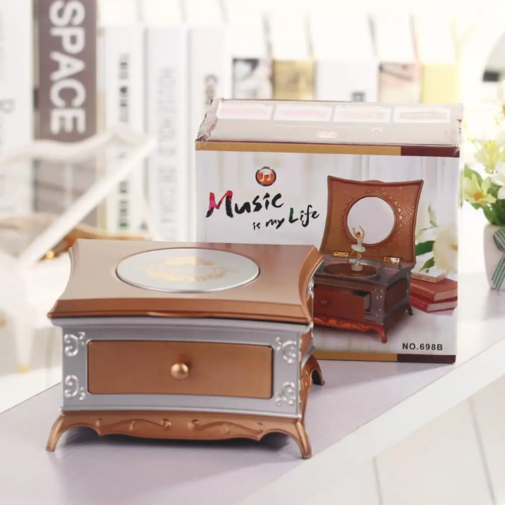 Jewelry Box with Makeup Mirror Large Capacity Single-layer Drawer Rotatable Ballerina Girl Desk Organizer for Home
Jewelry Box with Makeup Mirror Large Capacity Single-layer Drawer Rotatable Ballerina Girl Desk Organizer for Home