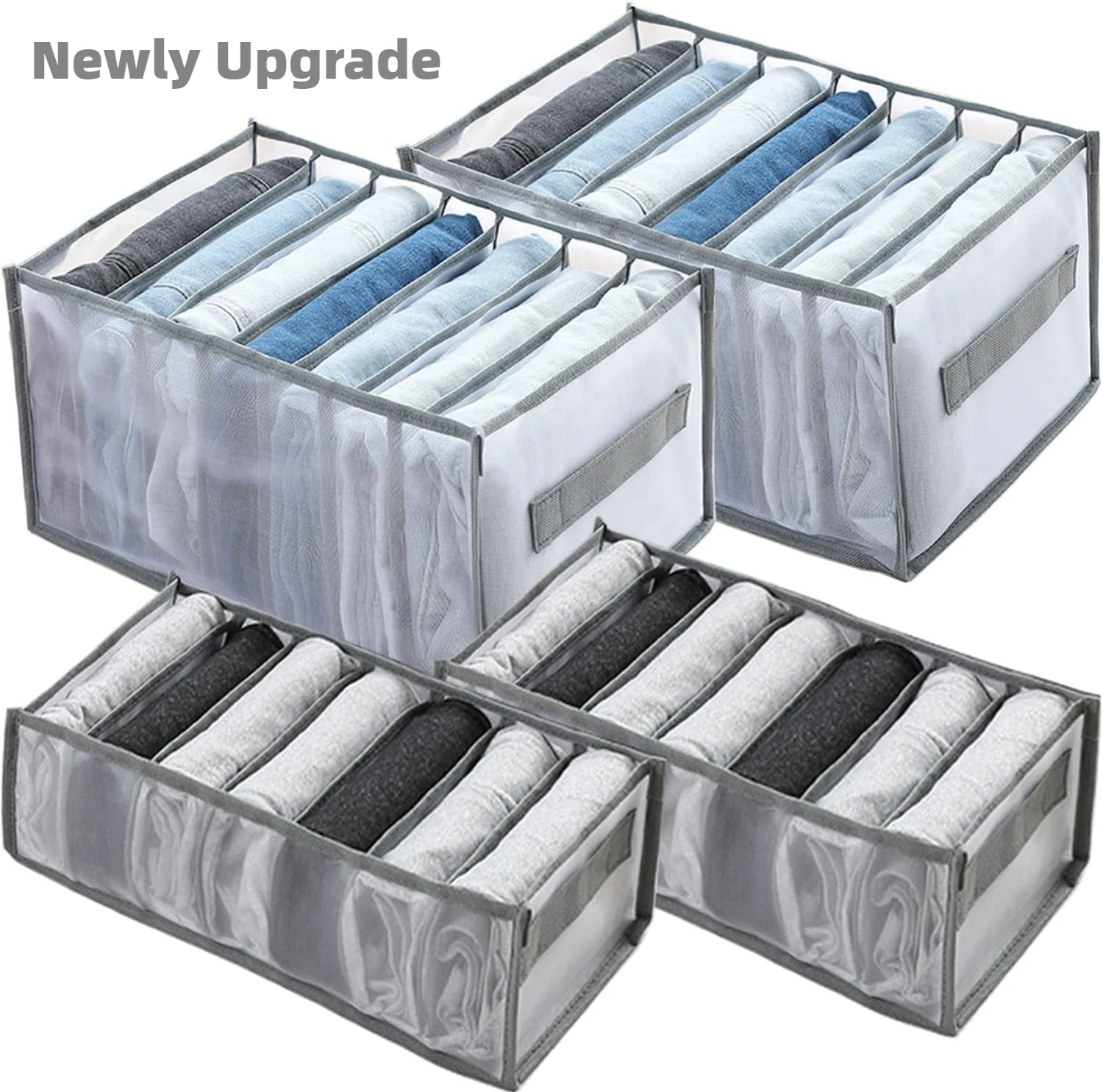 Wardrobe Clothes Organizer for Jeans, Upgraded Drawer Organizers for Clothing with Handle Foldable,Socks Shirt Pants Storage Box
Wardrobe Clothes Organizer for Jeans, Upgraded Drawer Organizers for Clothing with Handle Foldable,Socks Shirt Pants Storage Box