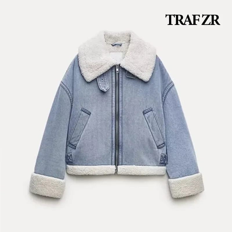 TRAF ZR Winter Jackets for Women 2023 Faux Shearling Biker Jacket Bomber Sheepskin Wool Blend Coat Y2k Fleece Warm Outerwear
TRAF ZR Winter Jackets for Women 2023 Faux Shearling Biker Jacket Bomber Sheepskin Wool Blend Coat Y2k Fleece Warm Outerwear