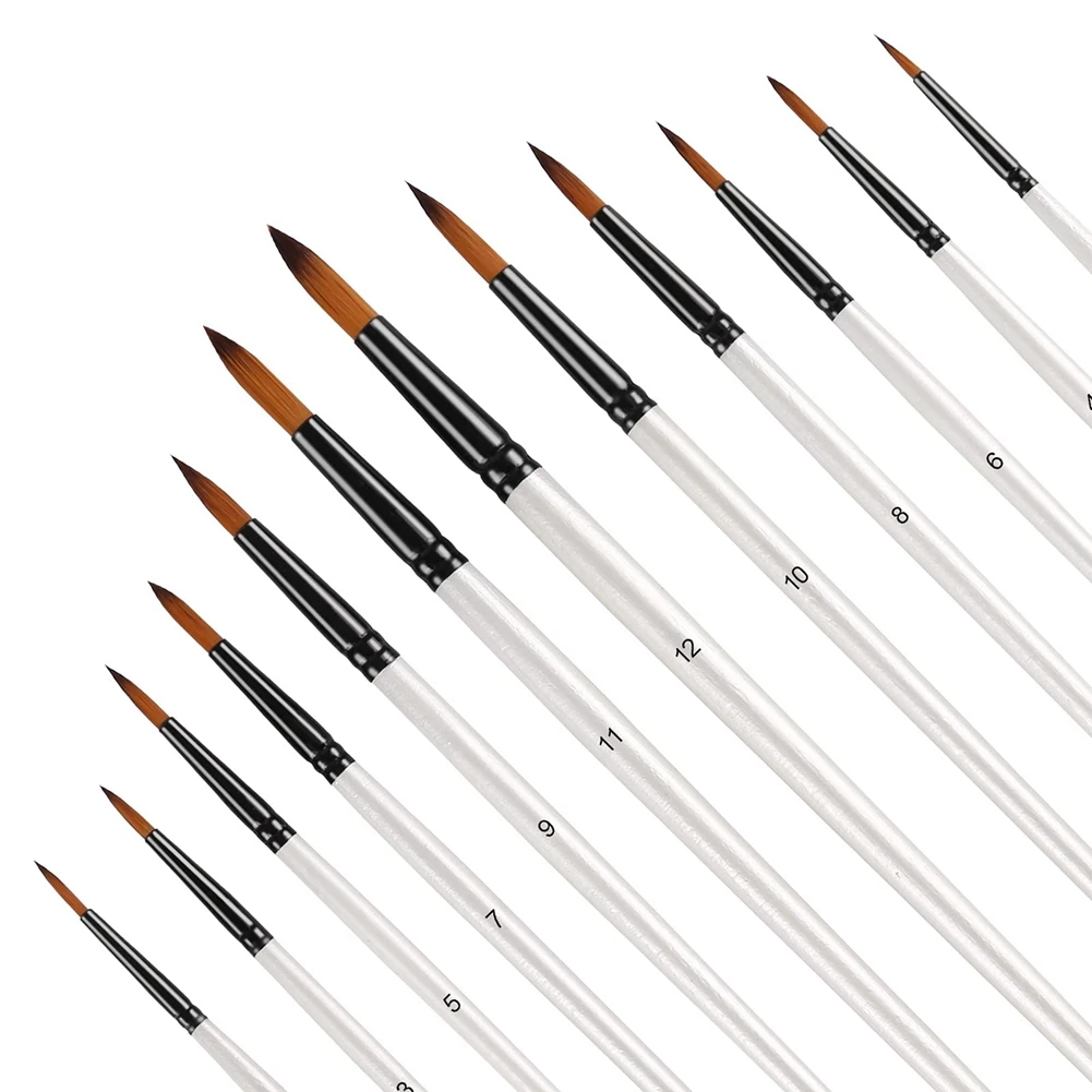 12Pcs Acrylic Paint Brushes Set, Professional Round-Pointed Tip Artist Paint Brushes for Acrylic Watercolor Oil Painting
12Pcs Acrylic Paint Brushes Set, Professional Round-Pointed Tip Artist Paint Brushes for Acrylic Watercolor Oil Painting