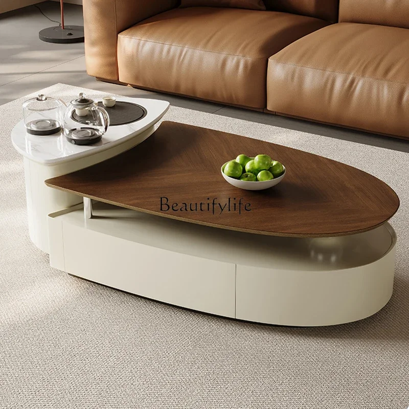 Creative Stone Plate Kung Fu Tea Table Modern Minimalist Living Room Home Walnut Solid Wood Oval Tea Making Table
Creative Stone Plate Kung Fu Tea Table Modern Minimalist Living Room Home Walnut Solid Wood Oval Tea Making Table