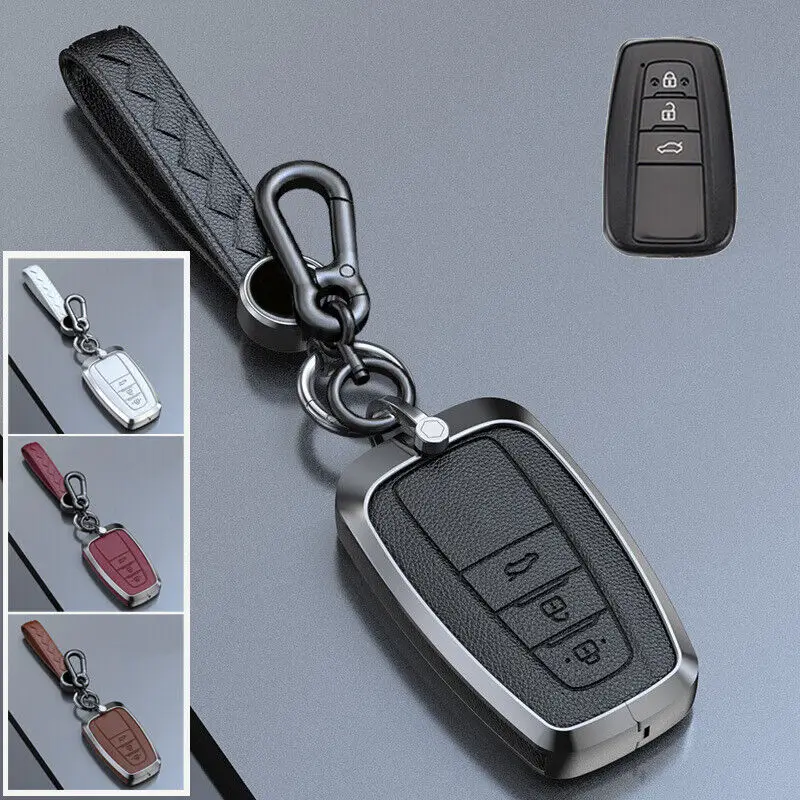Zinc Alloy Leather Car Key Fob Case Cover For Toyota Corolla Camry Prius 86 GT86 RAV4 C-HR Land Cruiser Prado Avalon Highlander
Zinc Alloy Leather Car Key Fob Case Cover For Toyota Corolla Camry Prius 86 GT86 RAV4 C-HR Land Cruiser Prado Avalon Highlander
