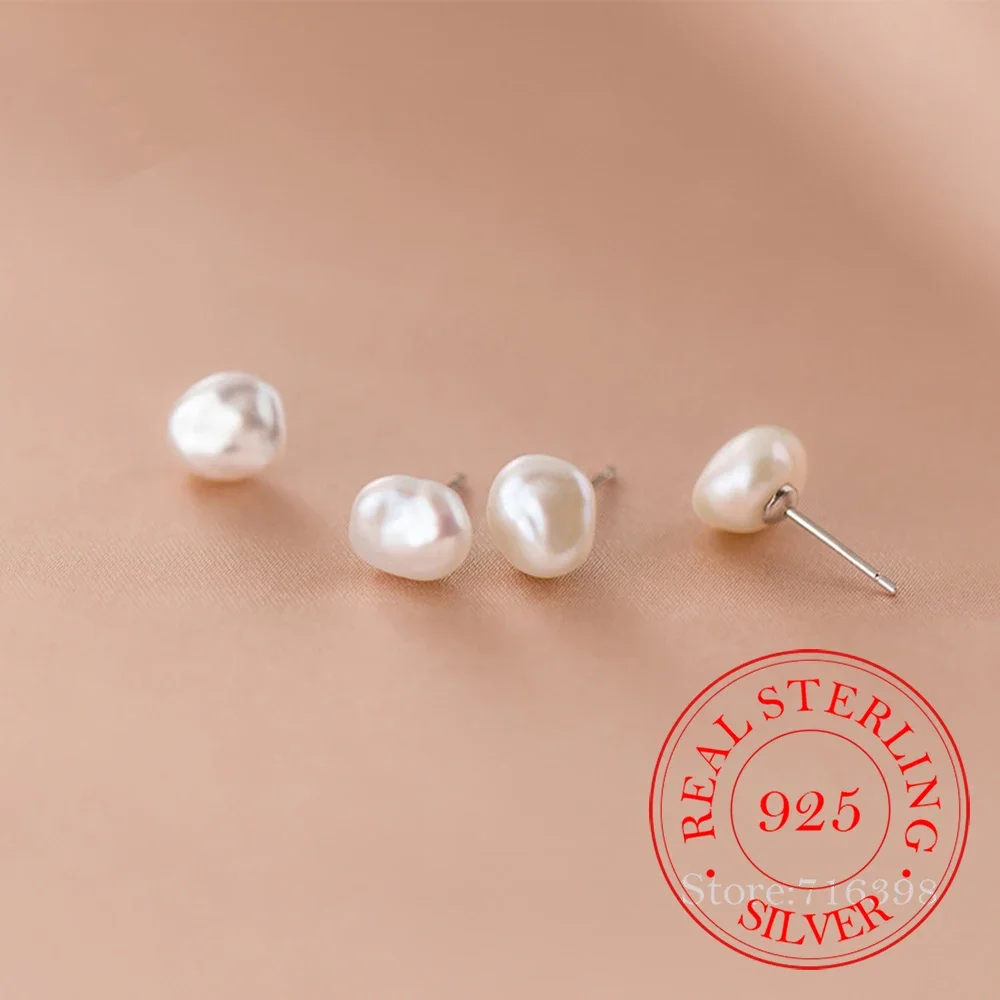 Korean 925 Sterling Silver Pearl Stud Earrings For Women Kids Fashion Irregular Ear Wedding Party Jewelry Gift Female Pendientes
Korean 925 Sterling Silver Pearl Stud Earrings For Women Kids Fashion Irregular Ear Wedding Party Jewelry Gift Female Pendientes