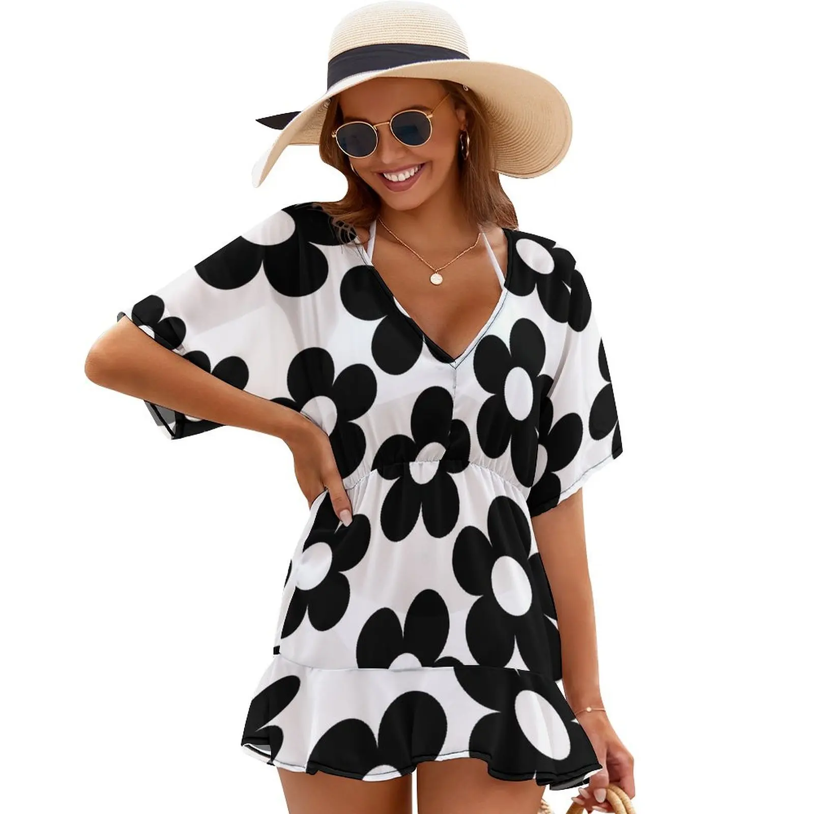 Black and White Flower Blossoms Cover Ups dresses ladies 2024 summer luxury woman evening dress
Black and White Flower Blossoms Cover Ups dresses ladies 2024 summer luxury woman evening dress