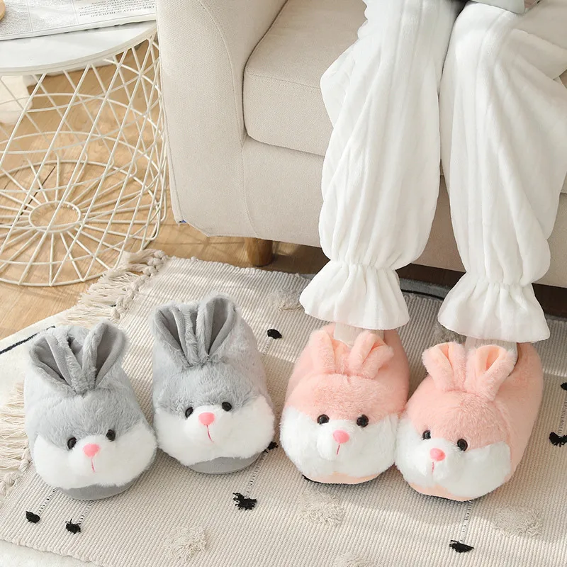 Cute Cartoon Rabbit Cotton Slippers Pack Heel Home Soft Non-slip Warm Breathable Indoor Plush Shoes
Cute Cartoon Rabbit Cotton Slippers Pack Heel Home Soft Non-slip Warm Breathable Indoor Plush Shoes