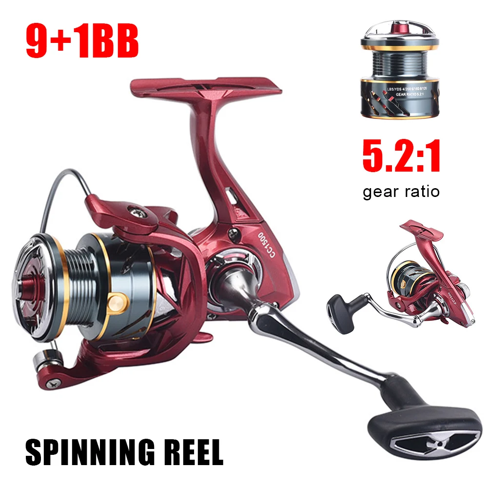 High Quality Fishing Reels Lightweight Spinning 8KG Max Drag 5.2:1 Carp Fishing Reel Metal Freshwater Saltwater Fishing Tackle
High Quality Fishing Reels Lightweight Spinning 8KG Max Drag 5.2:1 Carp Fishing Reel Metal Freshwater Saltwater Fishing Tackle