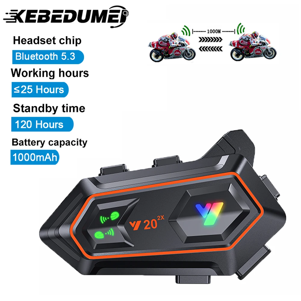 1/2pcs Bluetooth Motorcycle Helmet Intercom Headset Y20 BT 5.3 Noise Reduction 2Riders 1KM Interphone Moto Intercomunicador
1/2pcs Bluetooth Motorcycle Helmet Intercom Headset Y20 BT 5.3 Noise Reduction 2Riders 1KM Interphone Moto Intercomunicador