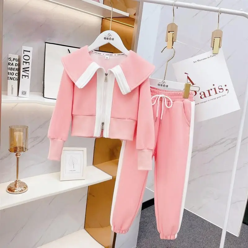 Girls Fashion Clothes Set spring fall Teenage Kids Casual Sport Suit Coat Pants Fashion Two-Piece Children Tracksuit 4-12Y
Girls Fashion Clothes Set spring fall Teenage Kids Casual Sport Suit Coat Pants Fashion Two-Piece Children Tracksuit 4-12Y