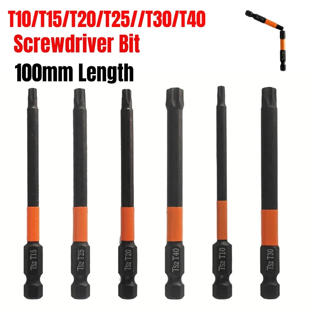 100mm Hex Head Wrench Drill Bit 1/4" Shank Quick Release Magnetic Screwdriver Bit T10/T15/T20/T25//T30/T40
100mm Hex Head Wrench Drill Bit 1/4" Shank Quick Release Magnetic Screwdriver Bit T10/T15/T20/T25//T30/T40