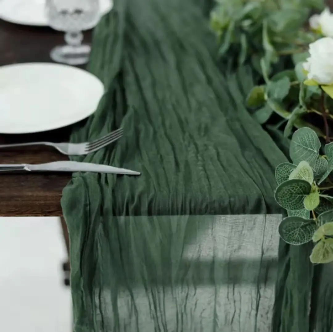Luxury Gauze Wedding Birthday Party Holiday Party Romantic Cheesecloth Dining Table Runner
Luxury Gauze Wedding Birthday Party Holiday Party Romantic Cheesecloth Dining Table Runner