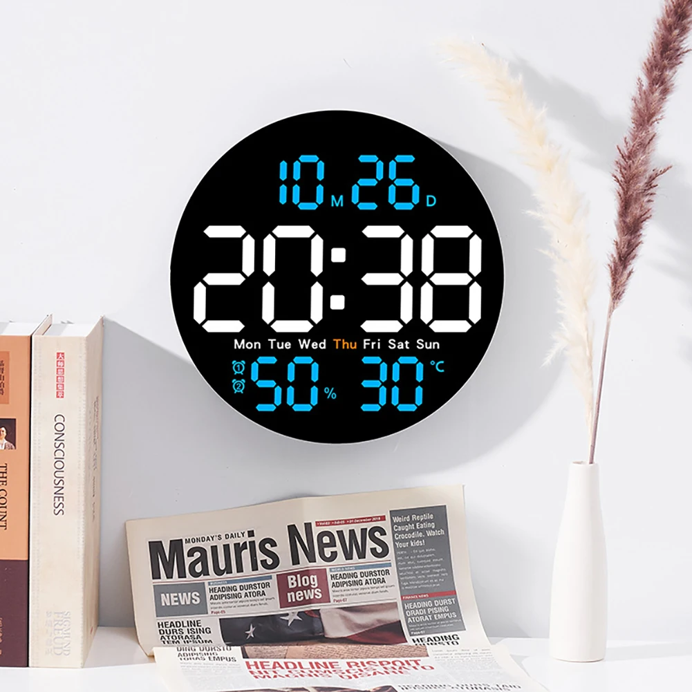 LED Wall Clock With Remote Control Auto Dimming 10 Level Brightness Digital Alarm Clock For Home Farmhouse Office
LED Wall Clock With Remote Control Auto Dimming 10 Level Brightness Digital Alarm Clock For Home Farmhouse Office