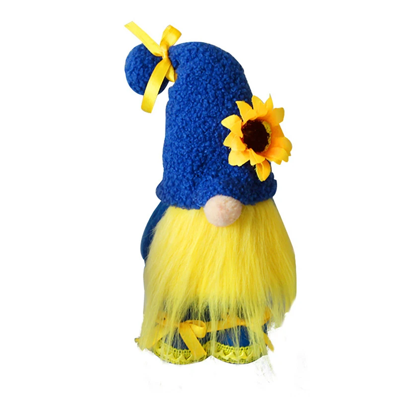 Peace Ukraine Flag Spring Gnomes Decorations Plush Cloth 32cm Blue And Yellow Sunflower Faceless Doll
Peace Ukraine Flag Spring Gnomes Decorations Plush Cloth 32cm Blue And Yellow Sunflower Faceless Doll