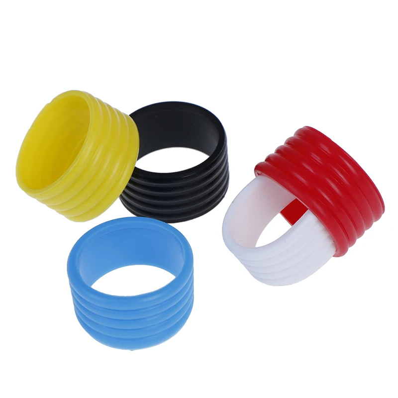 

4Pcs/Set Tennis Racket Sealing Rubber Ring Grip Hand Sweat-absorbing Band Fixed Silicone Ring Stretchable Handle Rubber Ring