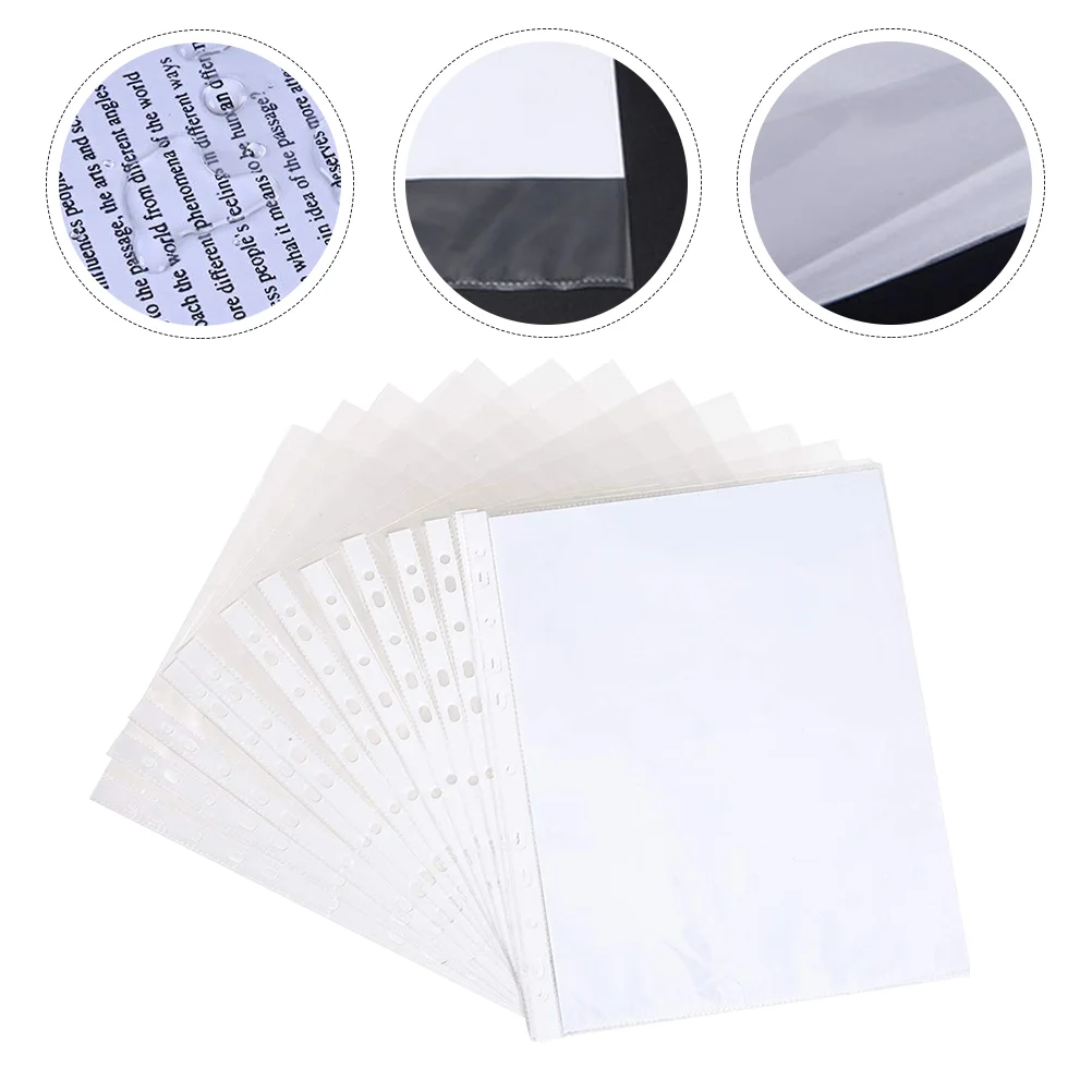 200 Pcs File Holder Note Pads Clear Page Protectors 11 Hole Guard Plate Pp Binder Sleeves A4
200 Pcs File Holder Note Pads Clear Page Protectors 11 Hole Guard Plate Pp Binder Sleeves A4