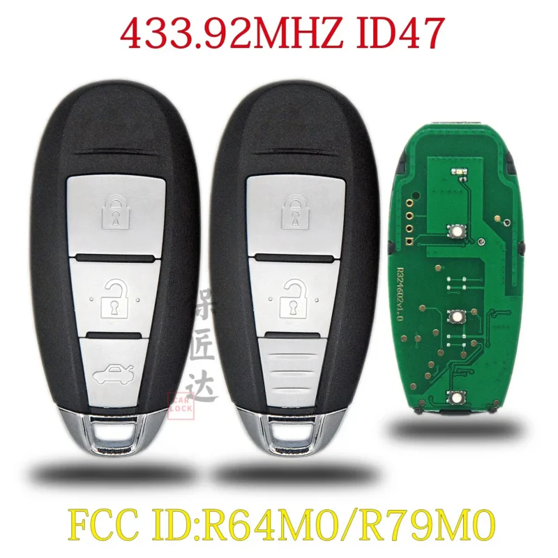 

BaoJiangDd Keyless Remote Fit For Suzuki Grand Vitara Ciaz 2015 433.92MHZ 2013DJ1464 R64M0 2013DJ1474 R79M0 Smart remote key