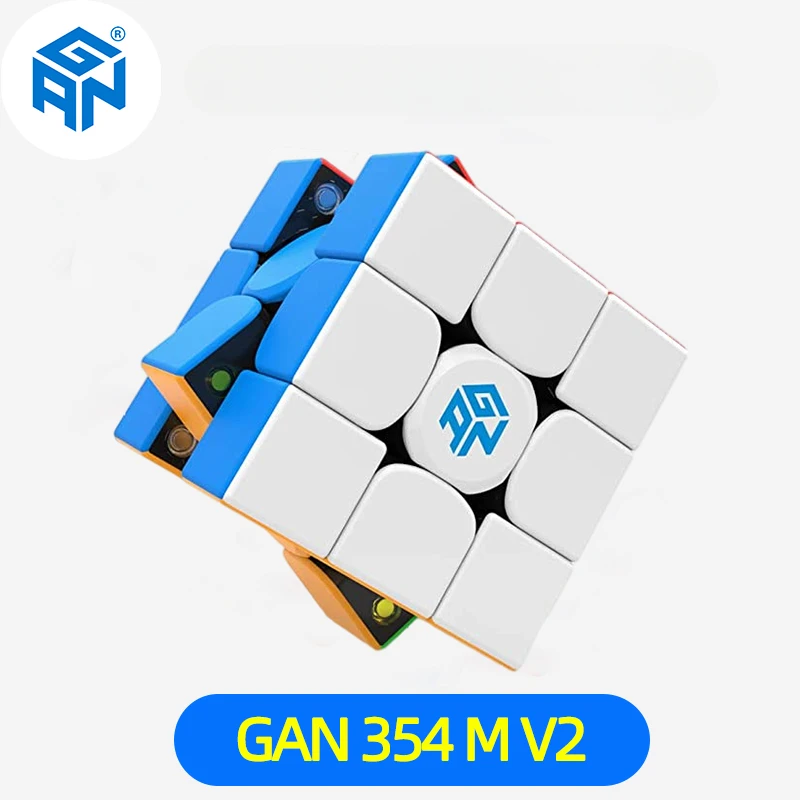 

GAN 354 M 3x3 скоростной куб GAN 354 M V2 Магнитный скоростной куб без наклеек Магнитный 3x3x3 профессиональный магический куб игрушки для детей