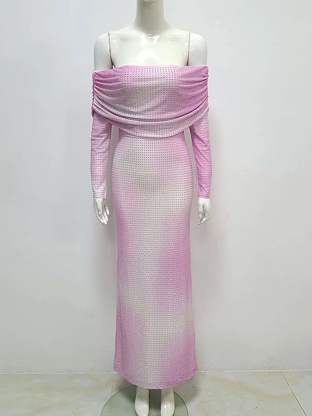 Modphy Women Off Shoulder Slash Neck Tie dye Diamond Maxi Dress Long sleeved Sexy Mesh Folds Crystal Tight Dress Cocktail Party
Modphy Women Off Shoulder Slash Neck Tie dye Diamond Maxi Dress Long sleeved Sexy Mesh Folds Crystal Tight Dress Cocktail Party
