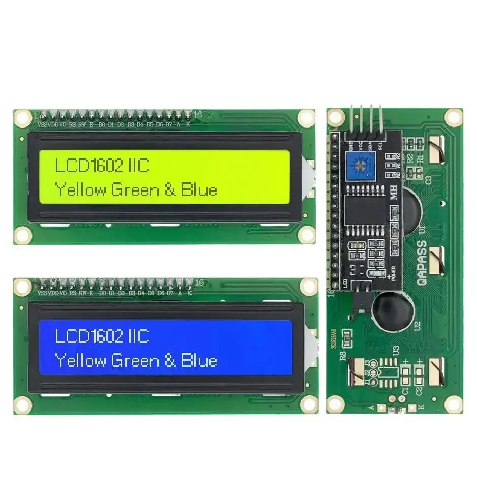 

LCD1602 1602 LCD Module Blue / Yellow Green Screen 16x2 Character LCD Display PCF8574T PCF8574 IIC I2C Interface 5V for Arduino