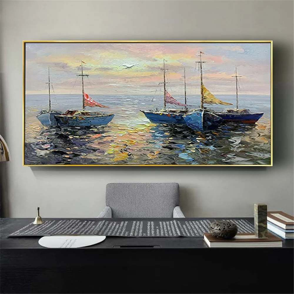100% Handmade Oil Painting Seascape Hanging Canvas Paintings Pieces Sunset Wall Art For Office Living Room Decor Picture Gift 
100% Handmade Oil Painting Seascape Hanging Canvas Paintings Pieces Sunset Wall Art For Office Living Room Decor Picture Gift
