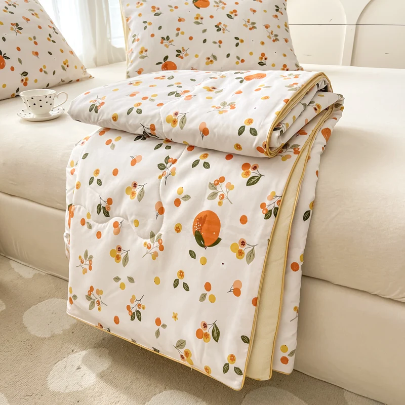 Summer Quilt Floral Style Duvets Single/Queen Size Comforter Thin Duvets Skin-friendly Bedspread edredones (No Pillowcase) Summer Quilt Floral Style Duvets Single/Queen Size Comforter Thin Duvets Skin-friendly Bedspread edredones (No Pillowcase)