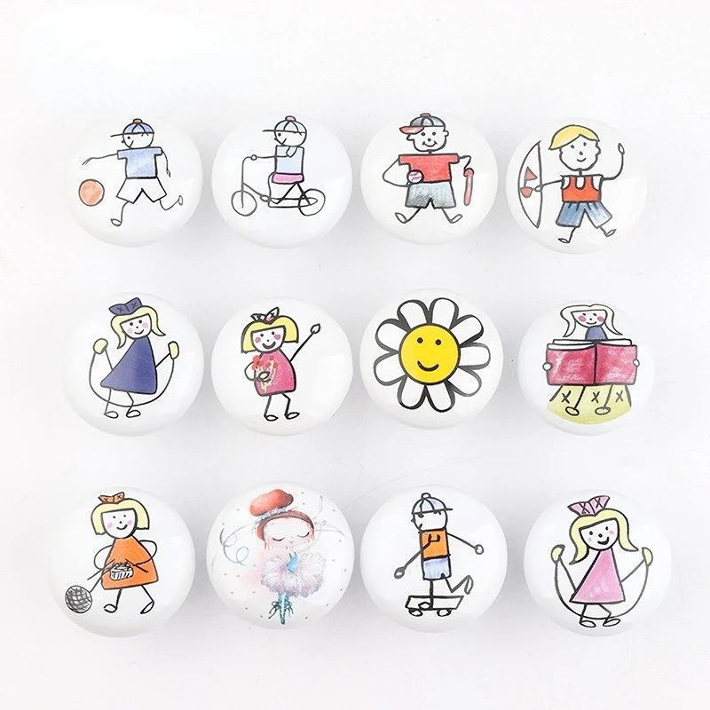 Nordic Pastoral Cartoon Children's Room Decoration Small Handle Drawer Cabinet Wardrobe Door Ceramic Handle Muebles Handles 
Nordic Pastoral Cartoon Children's Room Decoration Small Handle Drawer Cabinet Wardrobe Door Ceramic Handle Muebles Handles