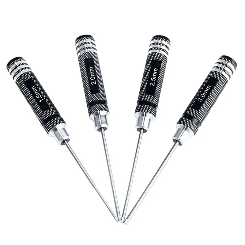 4pcs/set Hex Screwdrivers 1.5mm 2.0mm 2.5mm 3.0mm Screwdrivers Tool Kit RC Helicopter Plane Transmitter Car Boat Repair Tools
4pcs/set Hex Screwdrivers 1.5mm 2.0mm 2.5mm 3.0mm Screwdrivers Tool Kit RC Helicopter Plane Transmitter Car Boat Repair Tools
